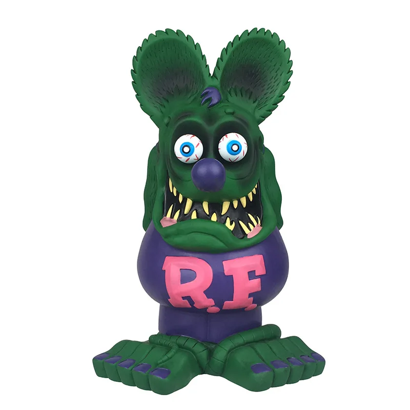 

Rat Fink 33cm Classic Original Vinyl Model Doll Ornament Premium Edition RF Crazy Mouse Large Statue Gift Toy Collection Figure