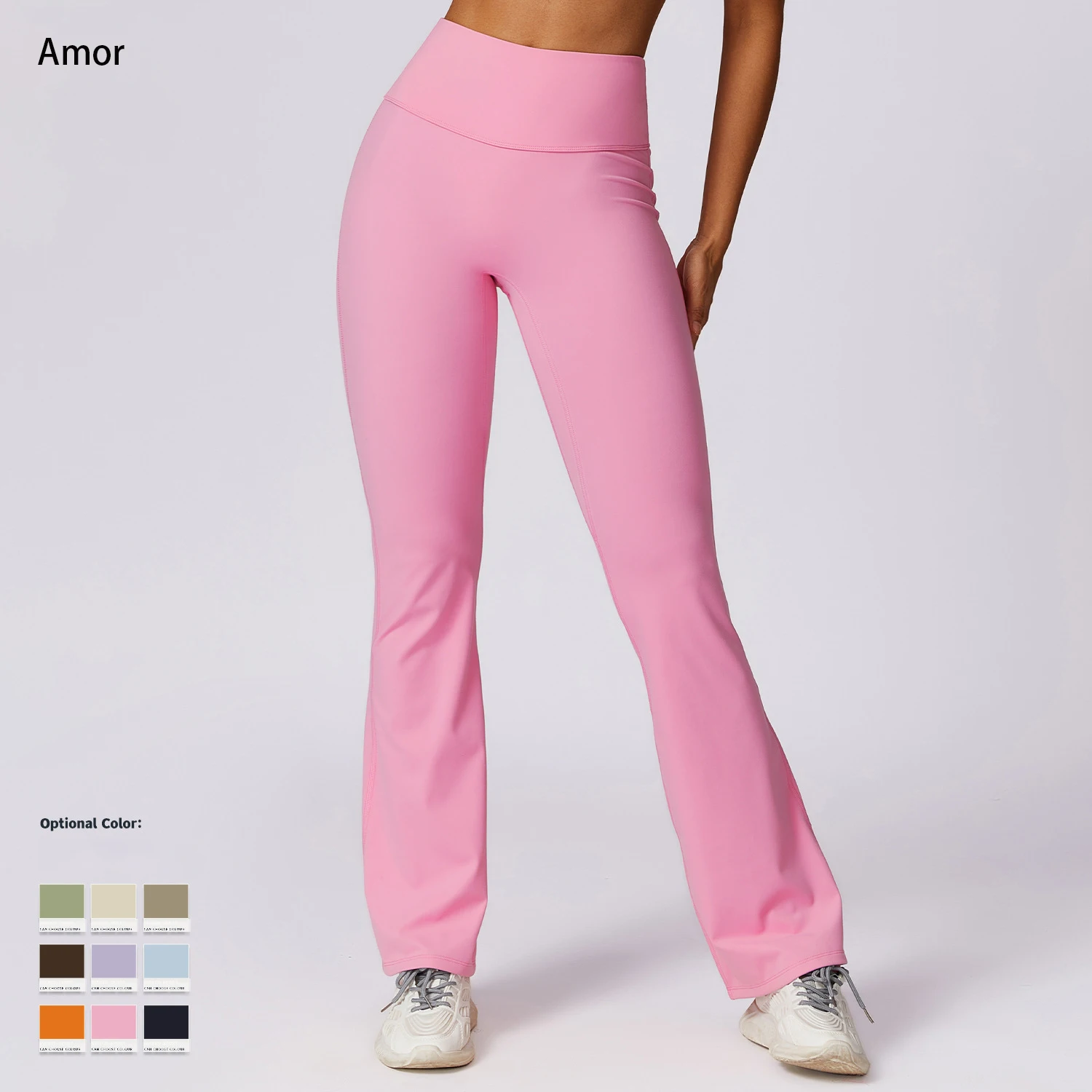 

Women Yoga Bell-bottoms Tight Scrunch Butt Lifting Dance High Waist Tights Sport Pants Gym Running Breathable Fitness Leggings