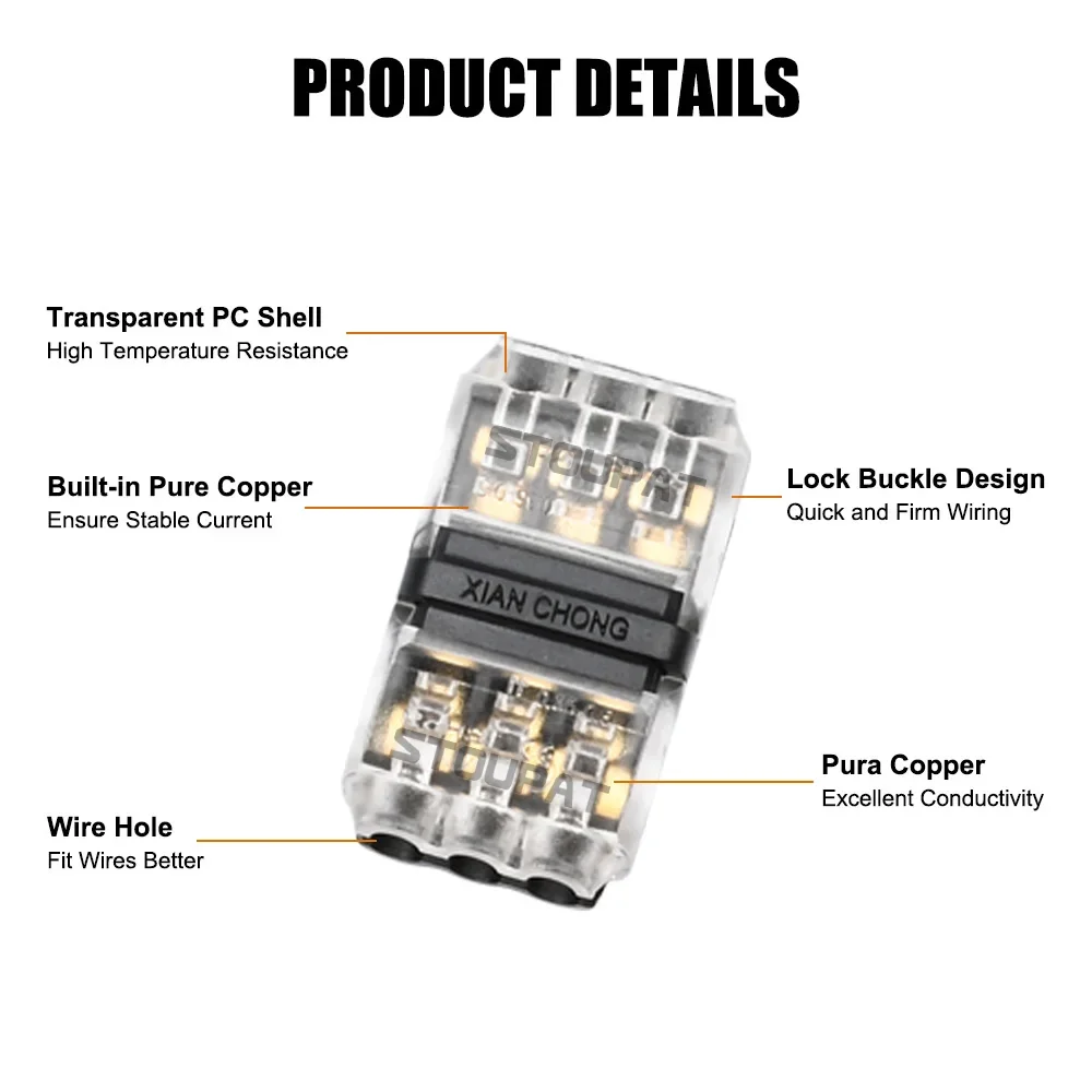 I1 H2 H3 Y3 Elektrischer Kabelverbinder für LED-Streifen und Kfz-Verkabelung, lötfreie, isolierte Crimpklemmen, Block für 20-22 Gauge Verlängerungen – Detail 4