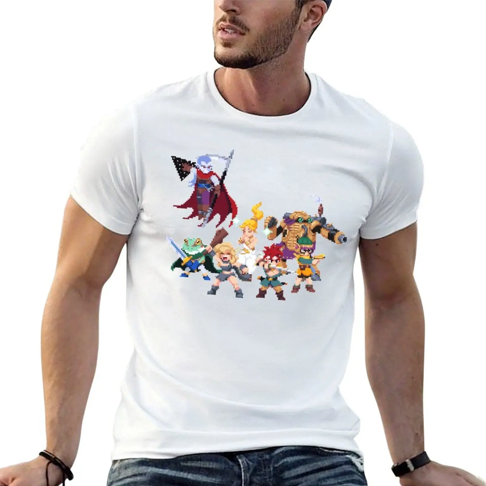 

Chrono Trigger Battle T-Shirt funny t shirts cotton black cotton t-shirt plain for man package T-Shirt