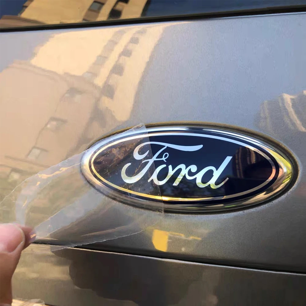 Ford Logo Auto Frontemblem Heckklappen-Abzeichen Kühlergrill-Aufkleber für Ranger Focus Kuga Mustang Mondeo Fusion Escort Explorer
