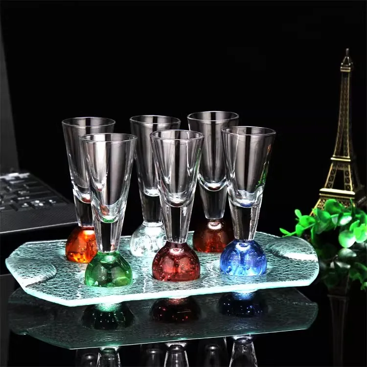 1PC Random Color Top Grade Champagne Glass Crystal highball Glass Margarita Wine Goblet Cup Martini Cocktail Glass Cups JS 1116