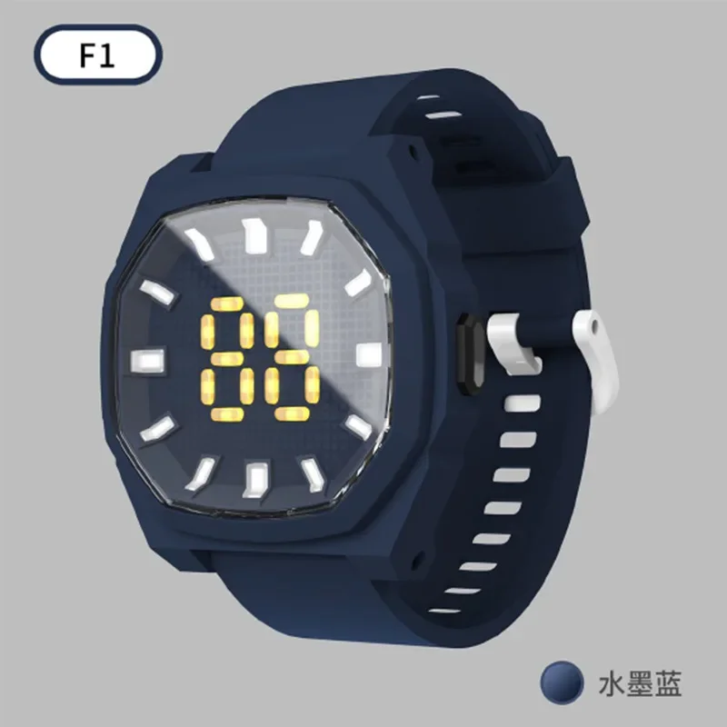 3D Unisex Sports Digital Watch for Men Women Boys Girls Fashion Waterproof Electronic Watches Breathable Luminous LED Wristwatch