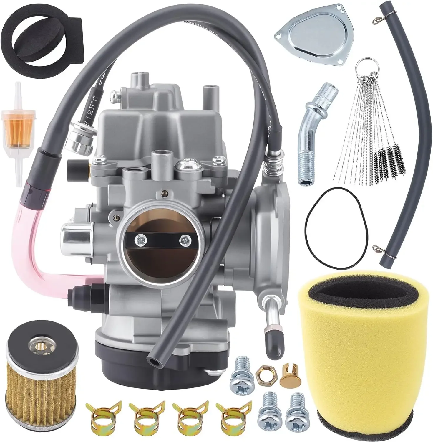 YFM400 Carburetor for Yamaha Big Bear 400 Kodiak 400 Grizzly 350 Wolverine 450 | Replaces 5GH-14101-00-00 | W/Air Fuel Filter
