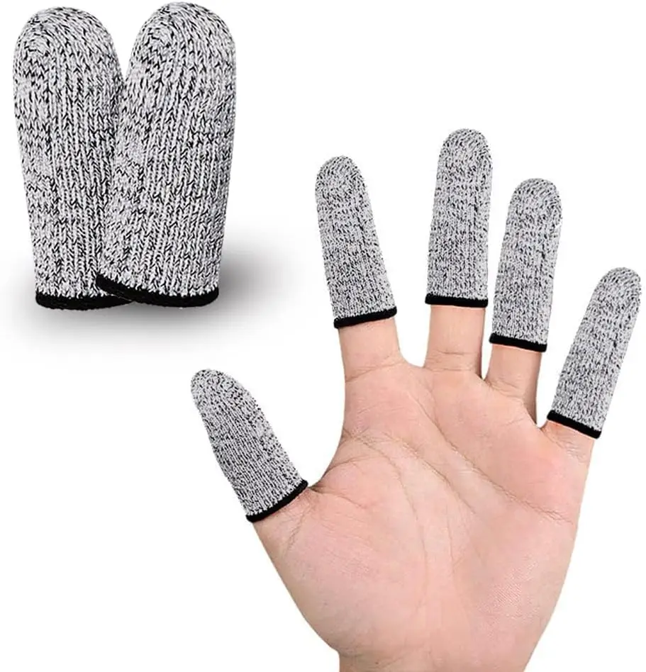 10PcsCut Resistant Finger Cots Protector Finger Sleeve Protector Reusable Finger Covers Finger Protection Cots for Kitchen Work