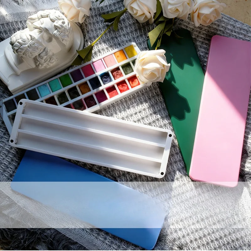 Magnetic Stackable Empty Watercolor Palette Portable Refillable Gouache Paint Pan Box