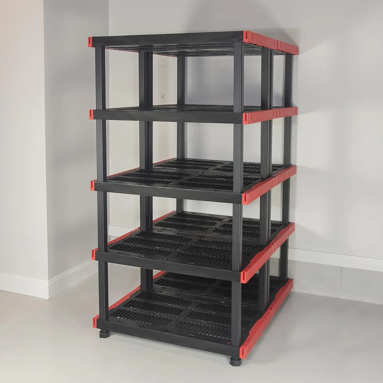 Craftsman 5-Tier Heavy Duty Plastic Storage Shelves, Garage Organization | 5-tier storage rack organizes garages,, Customized
