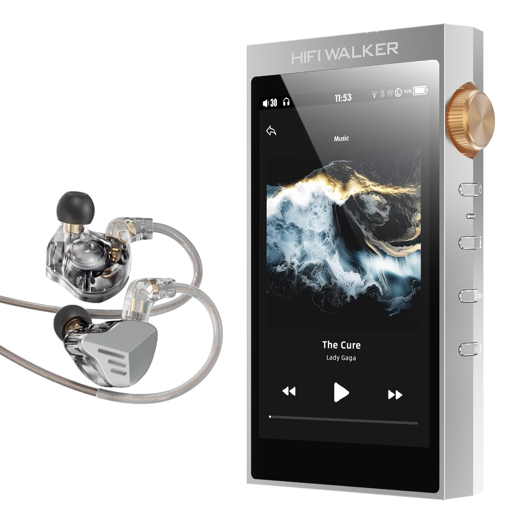 

HIFI WALKER H20 Ultra HiFi MP3 Player LDAC/aptX ES9038Q2M DAC 4" Touch DSD256 4.4mm Balanced 128GB + A20Pro IEM Earphones Bundle