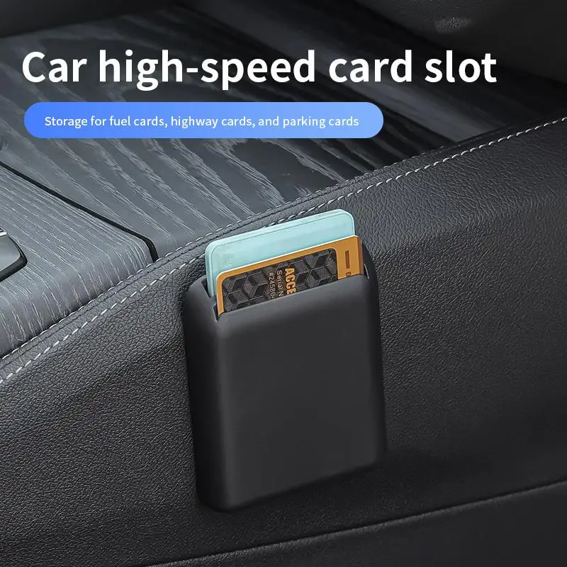 5 Card Slot Car Ticket Storage Box Multi Function Universal Dashboard Organizer Secure Interior Accessory
