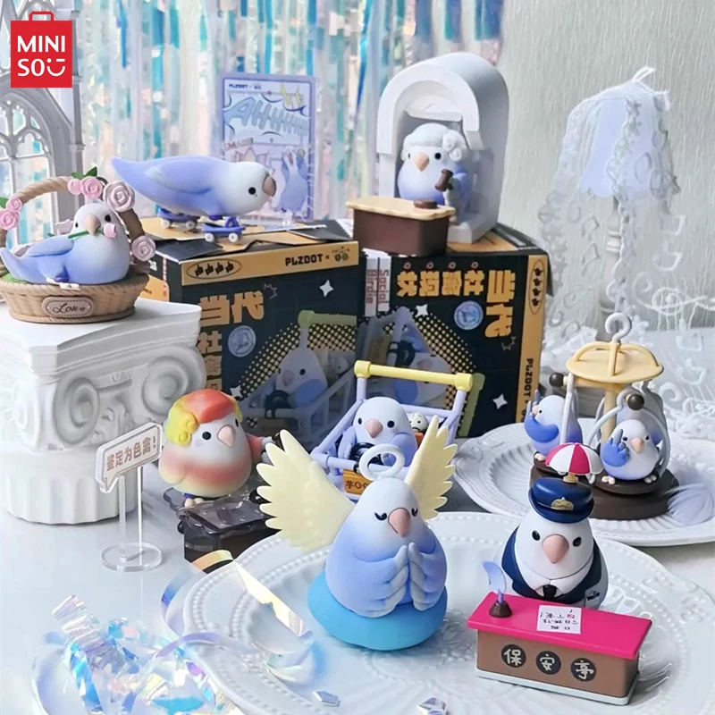 MINISO Blind Box Civilized Bird Taro Ball Contemporary Social Poultry Status Series Model TOP TOY Children's Toy Birthday Gift