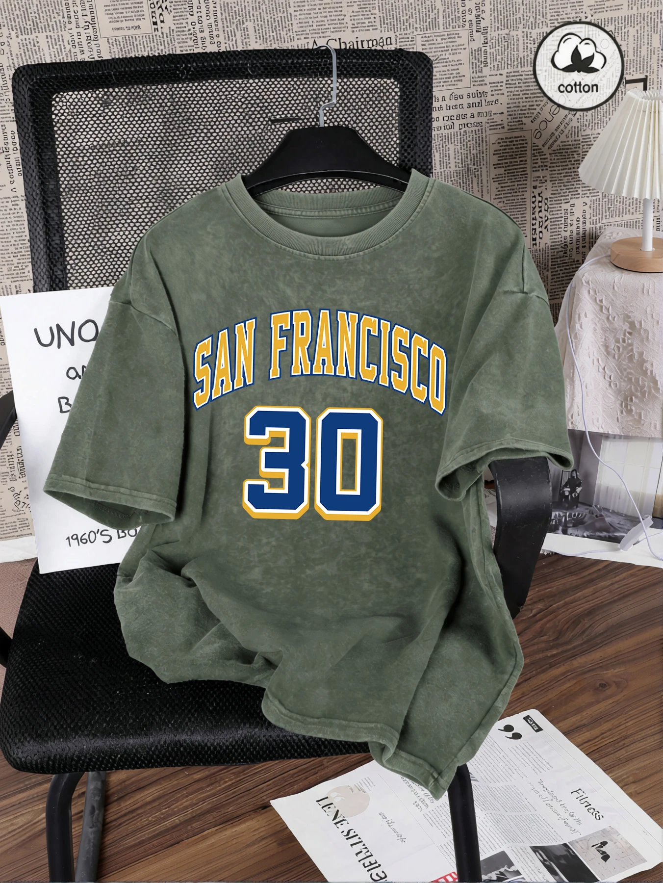 San Francisco 30 Art Letter Printed Retro Tee Mans Summer Cotton Hip Hop T-Shirts Soft Washed Top Unisex Fashion Loose Clothing