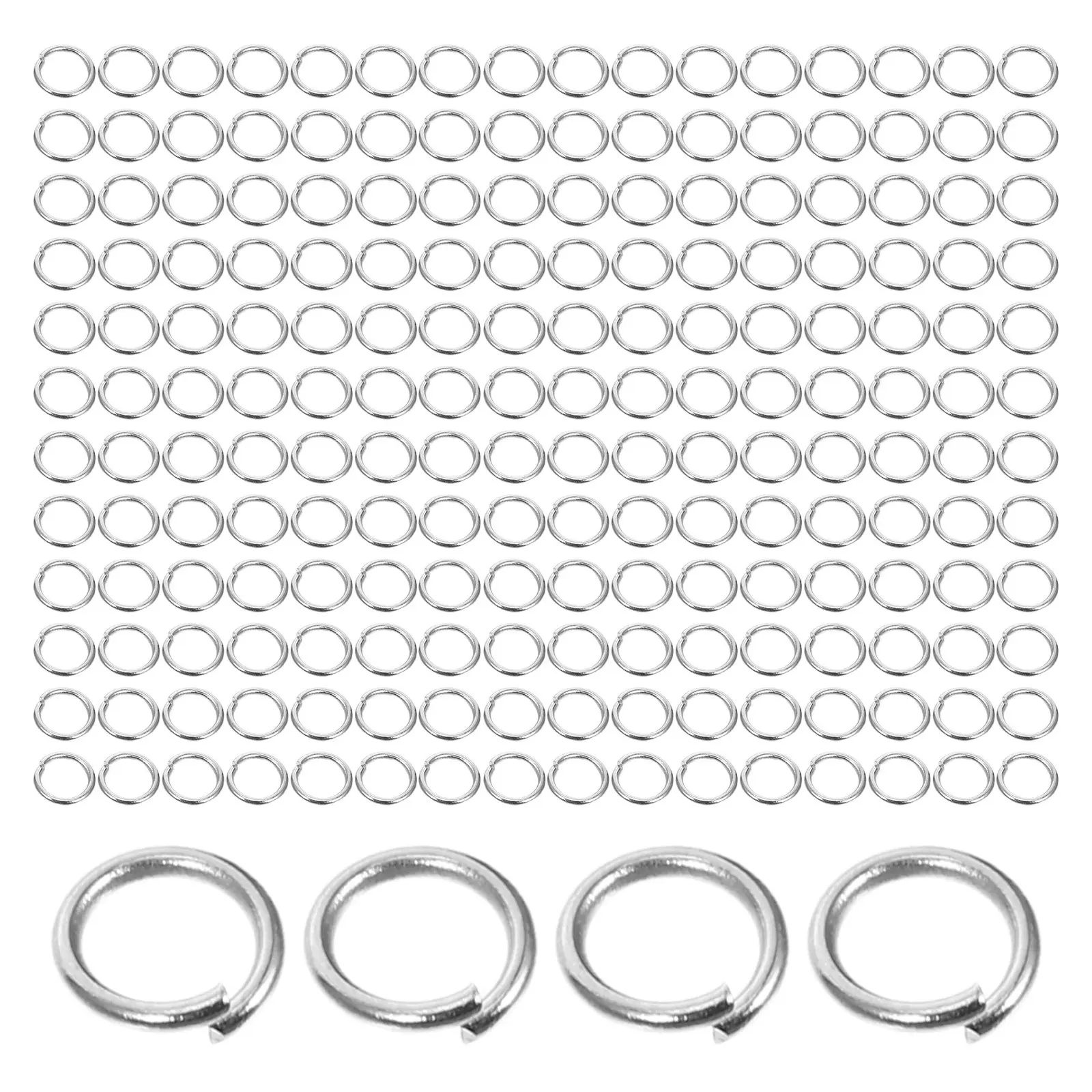 800Pcs Stainless Steel Jump Rings 4Mm Open Connectors for Jewelry Making Keychains Earrings Necklace DIY Repair Findings view 5