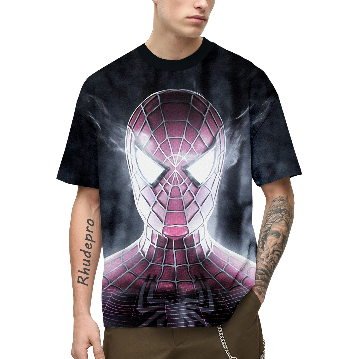 Mininstants-T-shirt à manches courtes Venom Spider-Man imprimé en 3D pour hommes et femmes, vêtements d'été, Cool, Harajuku, enfants, mode