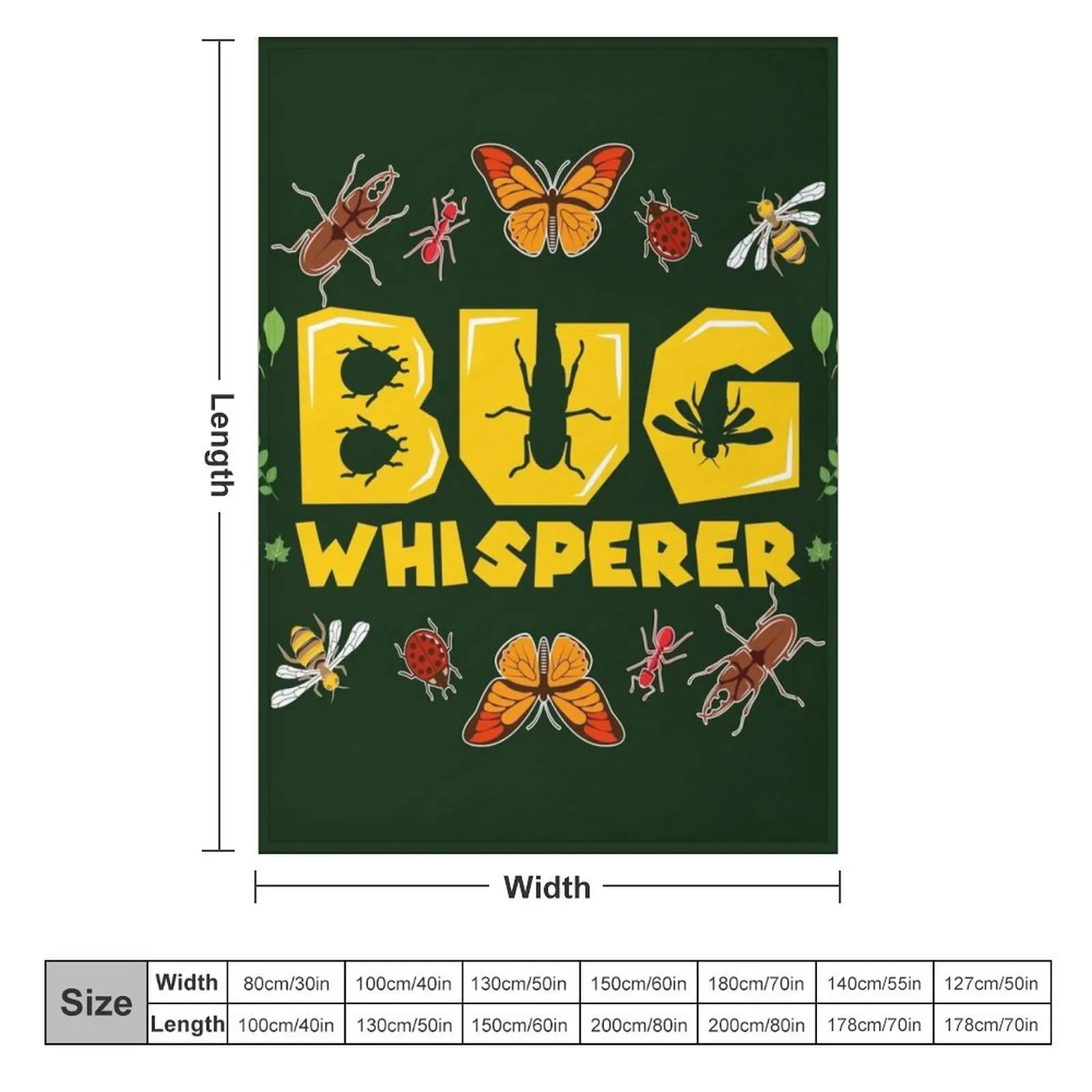 Bug Whisperer Insect Ant Butterfly Ladybug Gift Throw Blanket valentine gift ideas Sofas Blankets