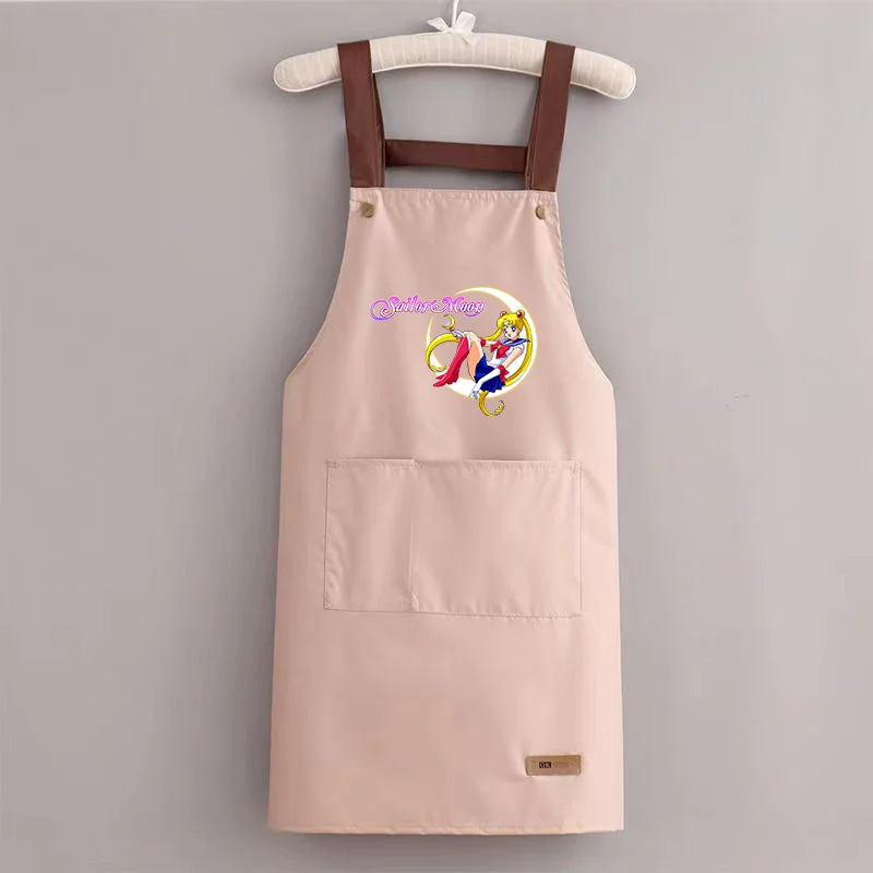 Sailor Moon Apron New Adult Anime Kitchen Supplies Antifouling Cooking Cloth Tablier Cartoon Printed Women Men Kitchenware Gift