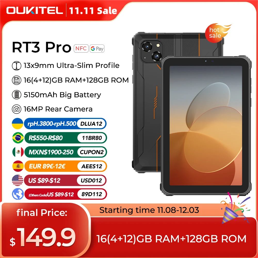 Oukitel RT3 PRO 5150mAh Battery 8