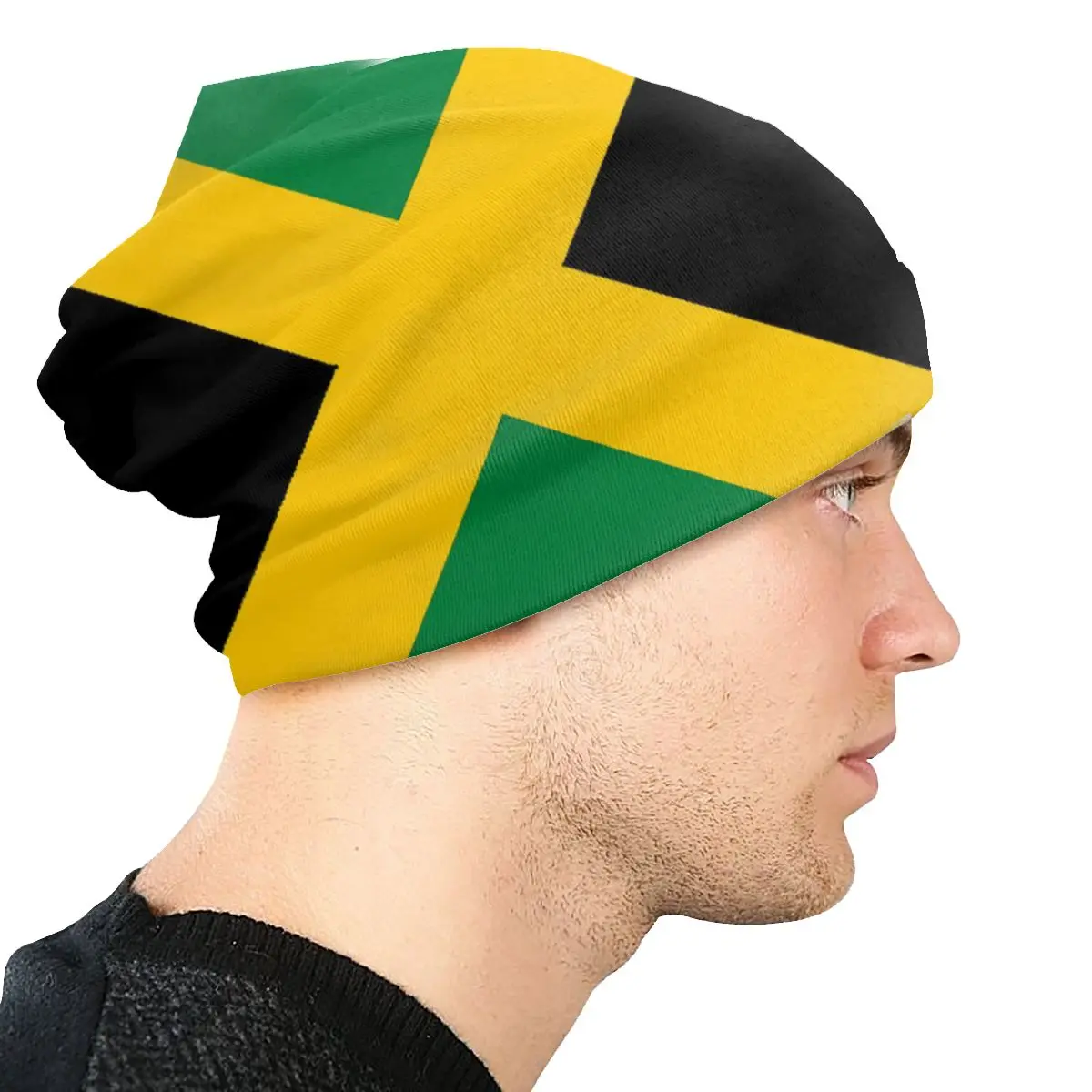 Jamaican Flag Beanie Cap Unisex Winter Warm Bonnet Homme Knitted Hats Outdoor Ski Jamaica Rasta Reggae Skullies Beanies Caps