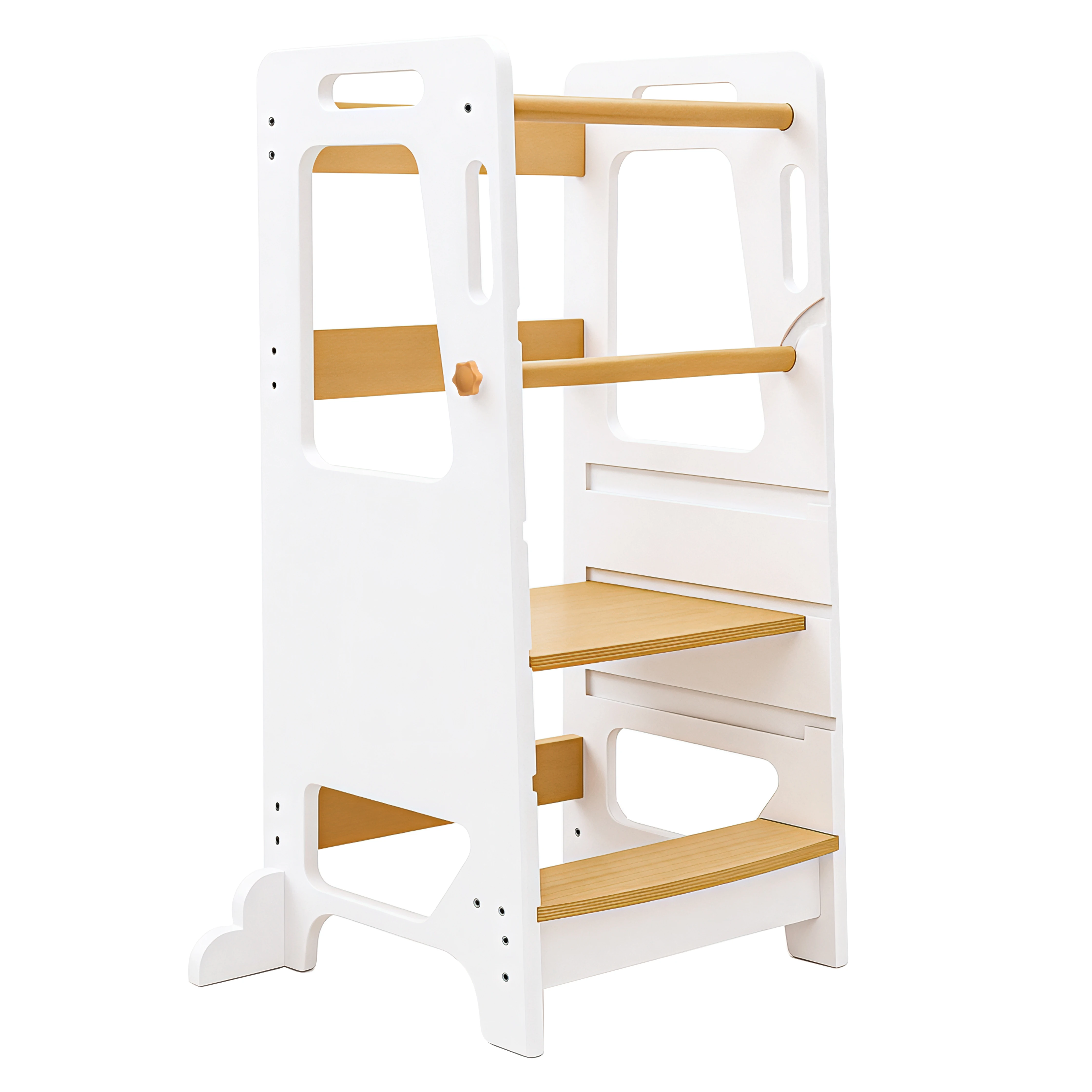 Tour d'apprentissage Montessori en bois – 3 niveaux réglables, antidérapantes, stables pour les enfants de 12 ans et plus, visite d'observation pour les enfants