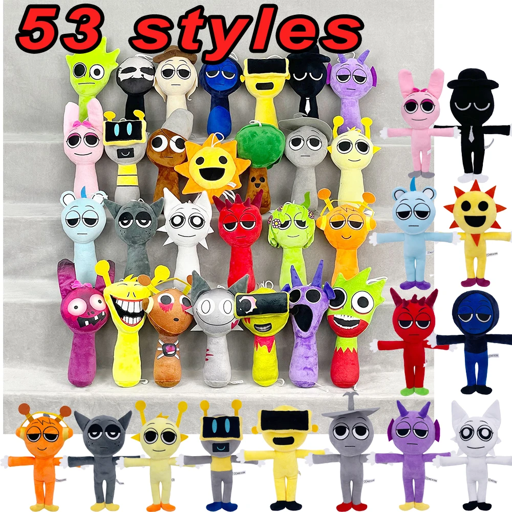 53style Sprunki Plush Toys Sprunki Incredibox Plush Doll Sprunki Game Pillow Kids Birthday Gifts Stuffed Dolls Christmas Gift