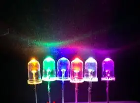 Diodo emisor de luz LED transparente de 5mm, accesorio de color blanco cálido, verde, rojo, azul, UV, amarillo y naranja, bricolaje, 3Mm, F3, púrpura, F5, 100 piezas