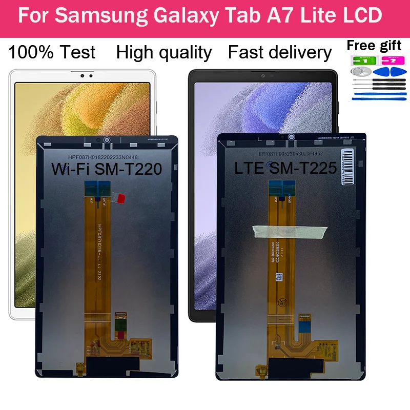 New For Samsung Galaxy Tab A7 Lite SM-T220(Wifi) SM-T225(LET) Table PC 8.7inch LCD Screen Display Digitizer Assembly Replacement