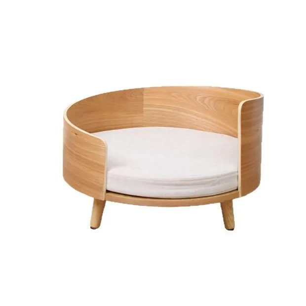 

Solid wood small dog bed, large, medium and small dog pet bed cat nest