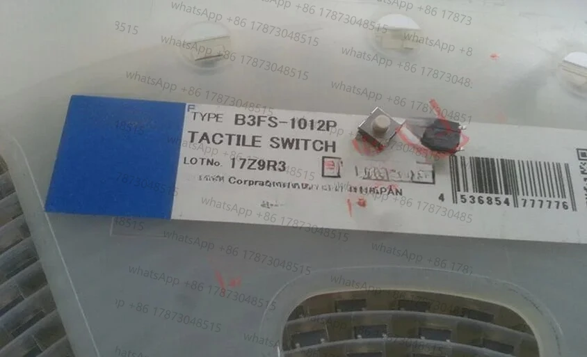 100 Uds. Interruptor táctil de B3FS-1012P japonés importado 6*6*4,3 parche botón de 4 pines