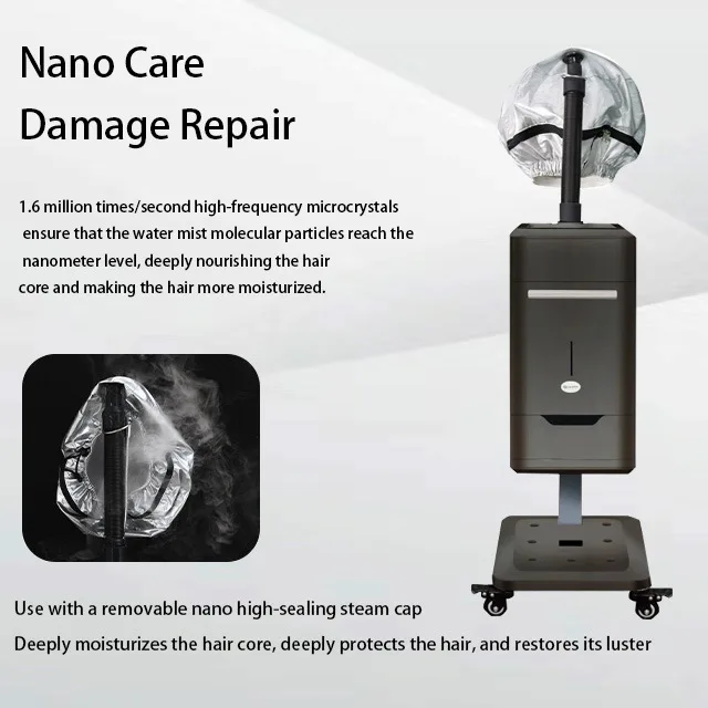 Salon-Grade Anion Steam Hair Care Machine Nano Nourishing Spray Hair Steamer Oil Baking Moisturizer for Beauty Salon Use