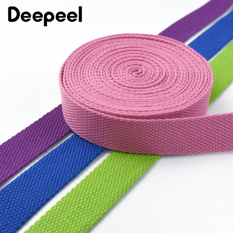 5Meters 20/25/32/38mm Canvas Cotton Webbing Tape Polyester Ribbon Backpack Strap Band Sewing Bag Belt Craft Supplies Accessories