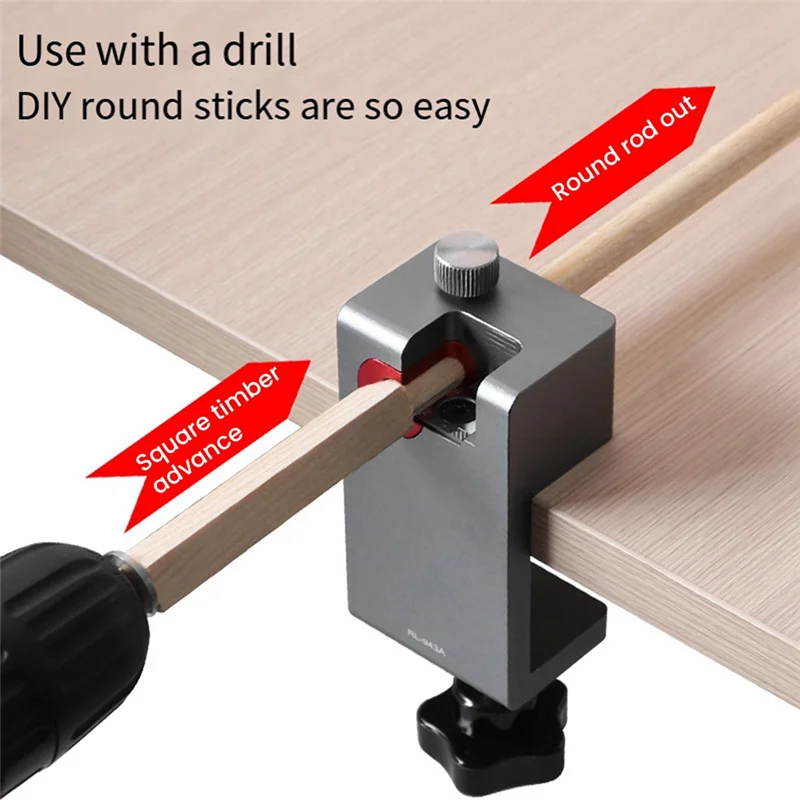 

BHBD-Dowel Maker Jig Tenon Dowel Plug Cutter W/Alloy Blade Adjustable Drill Guide Positioner For Wood Sticks Making