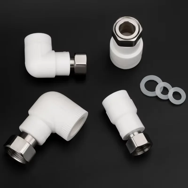 أنبوب PPR 20/25/32/40/50 موصل الاتحاد المباشر النحاس 1/2 "3/4" 1 "1.2" أنثى الموضوع مستقيم/الكوع/3 طريقة تجهيزات أنابيب سخان المياه #4