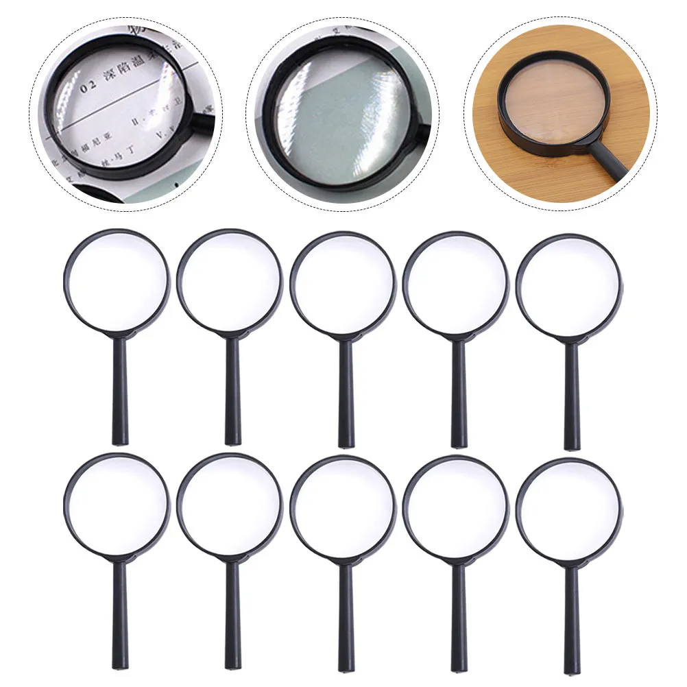 18Pcs Portable Magnifying Glass Handheld Magnifier Natural Science Study Tool Explore Magnifier