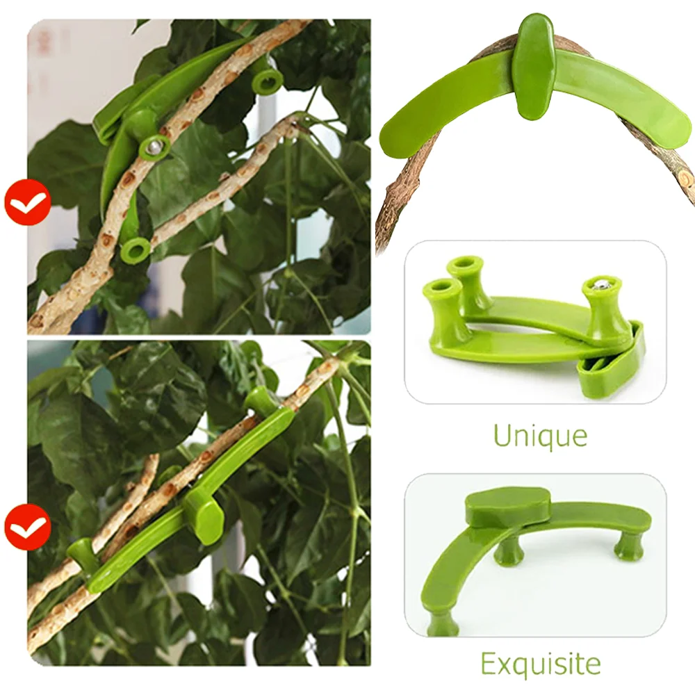 5-10pcs/set Adjustable Plant Branch Bending Holder Reusable Branch Puller Branch Holder Clip Bonsai Styling Tool Garden Supplies