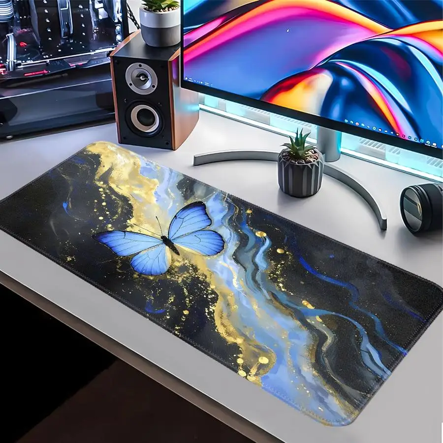 Butterfly Art Marble Mouse Pad office Pad Game Console Pad Desk accessories Keyboard Mouse Pad Computer Laptop Pad Anti slip