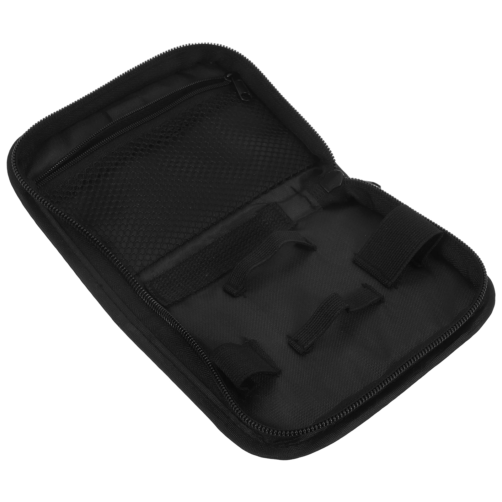 Przenośny czarny futerał na glukometr, organizer na akcesoria dla diabetyków, torba podróżna, etui na monitor poziomu cukru we krwi, odporny na wstrząsy, medyczny.