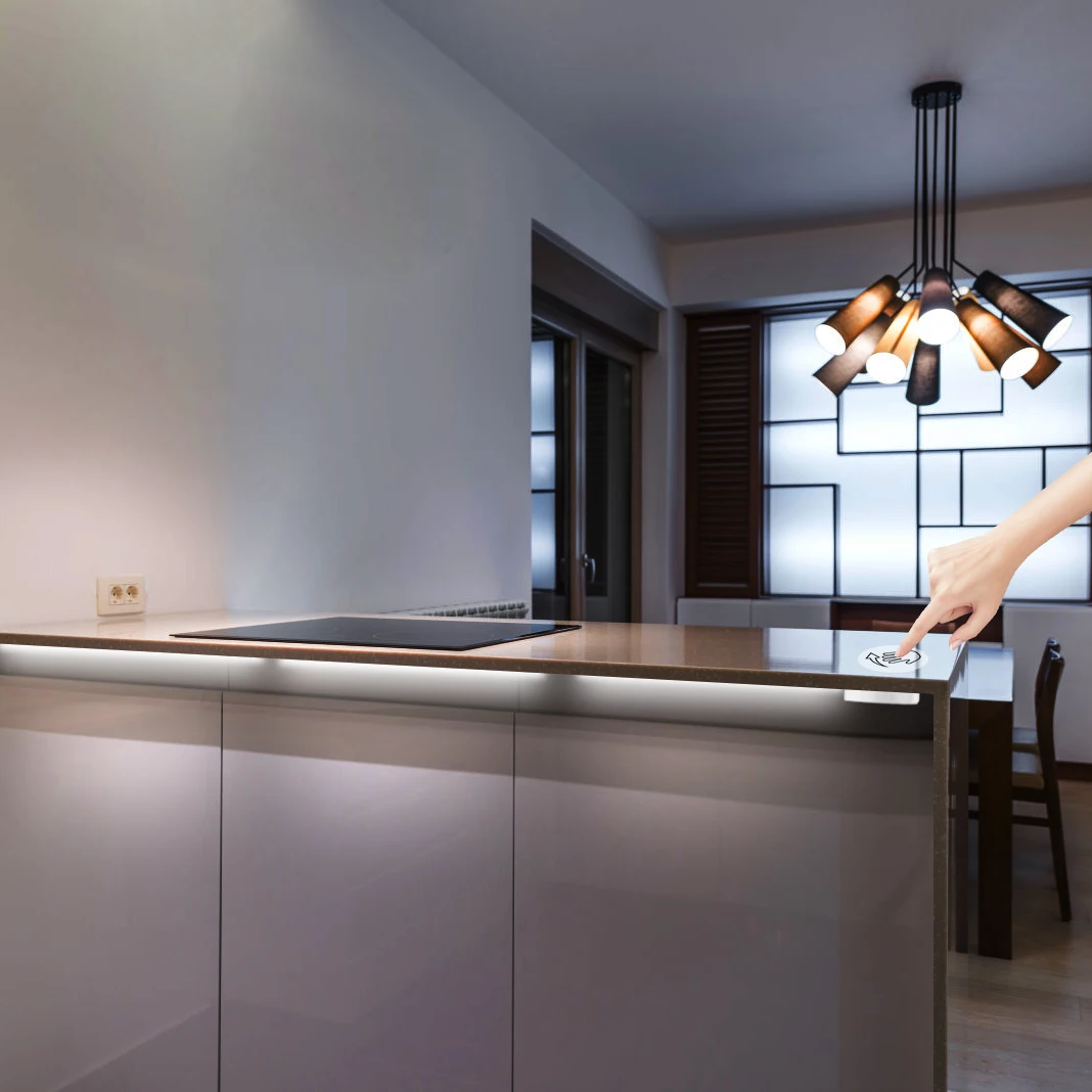 اللاسلكية الذكية LED قطاع أضواء الاستشعار بار AC110V 220 فولت إلى DC12V 30 سنتيمتر 40 سنتيمتر 50 سنتيمتر موازية الألومنيوم LED خزانة المطبخ الجدار مصباح #6