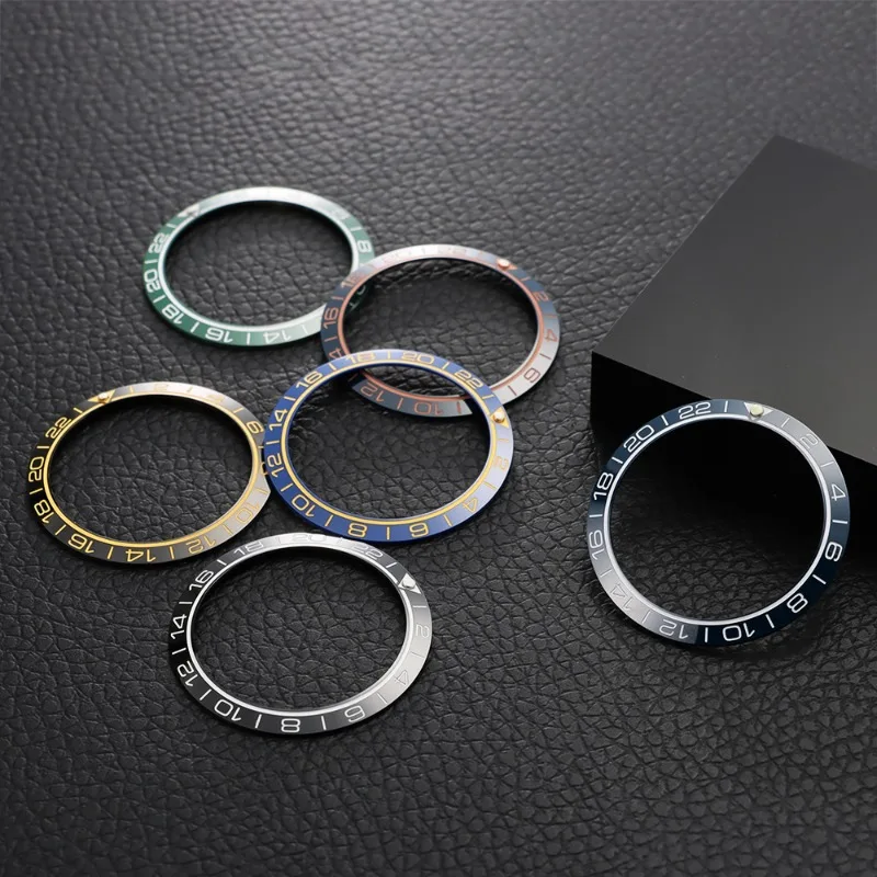 GMT Sloping Luminous Ceramic Watch Bezel Insert 38*30.5mm Replacement Bezel Ring Diver Watch Repair Accessories Parts DIY Mod