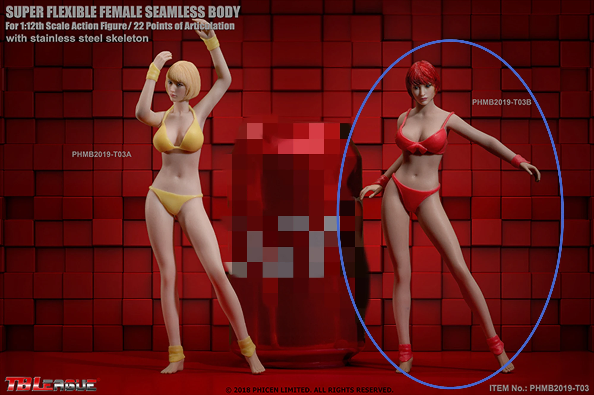 TBLeague PHMB2019-T03B 1/12 Female Seamless Suntan Body 6'' Full Set Action Figure Rubber Doll