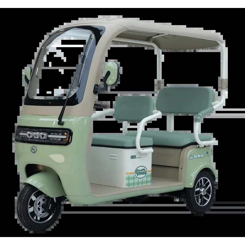 Popular Open-Type Electric Tricycle with Lead-Acid Batteries 3 Wheels for City Use