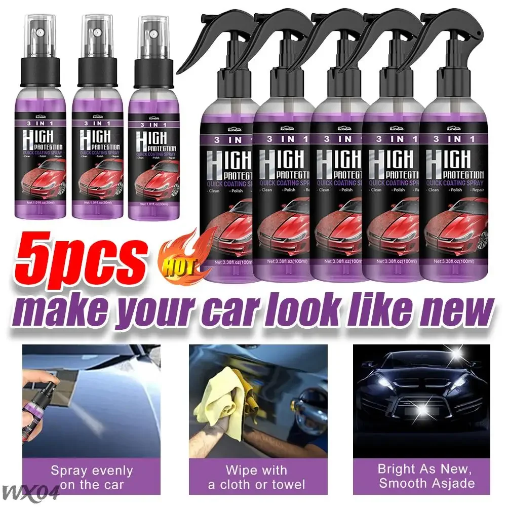 

Опрыскиватель для керамического покрытия, 3 в 1, яркий защитный опрыскиватель для краски, блеск для мотоцикла, 1-5 шт.