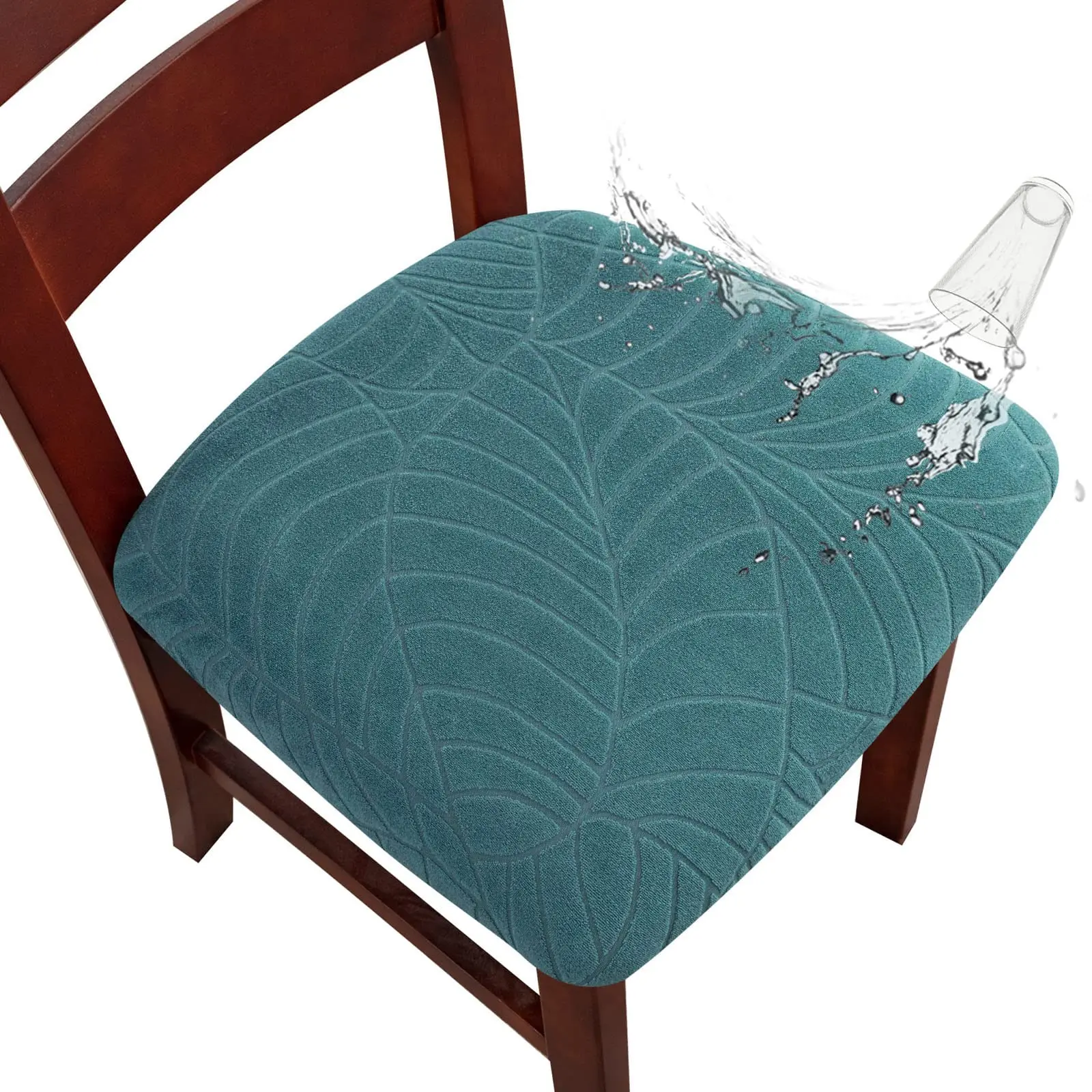 

Waterproof Seat Covers for Dining Room Chairs, Stretch Chair Covers Removable Washable Dinning Room Kitchen Chair Seat Cushion