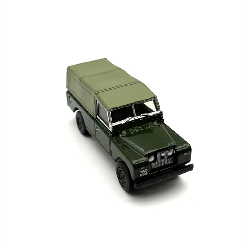 1:76 Scale Diecast Alloy Land Rover II Canvas Transport Vehicle Model Classic Adult Collection Toys Souvenir Gift Static Display