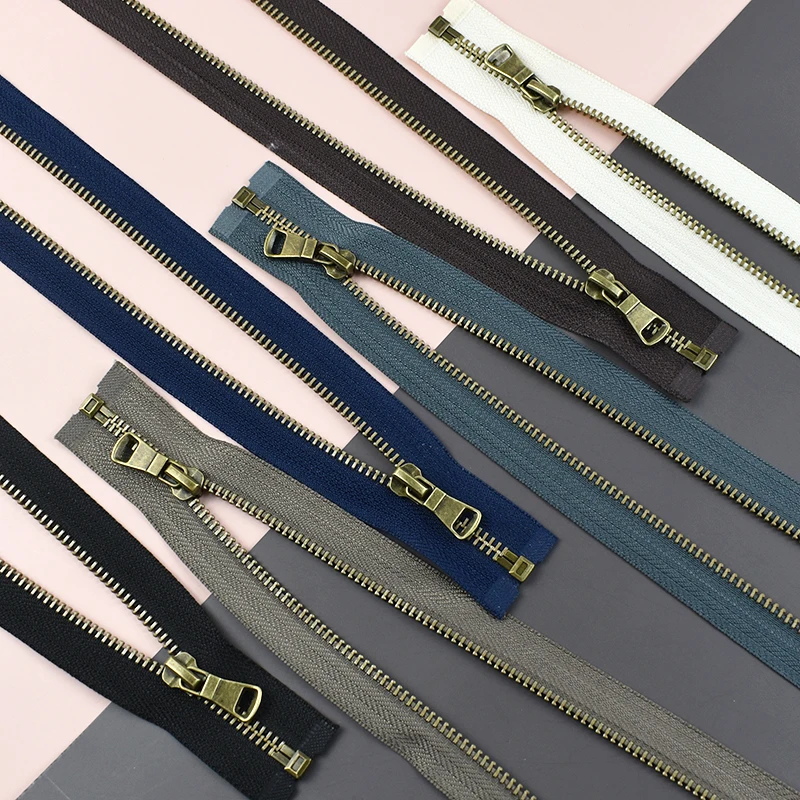 

2/4/5Pcs Meetee 5# Metal Open End Zippers 40-80cm Auto Lock Zips Jacket Jean Pocket Sewing Garment Zipper Repair Kit Accessories
