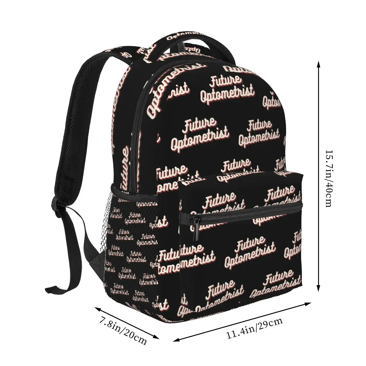 Future Optometrist Backpack Student Boys Girls BookBag Kids School Bag Computer Shoulder Bags for Men Women