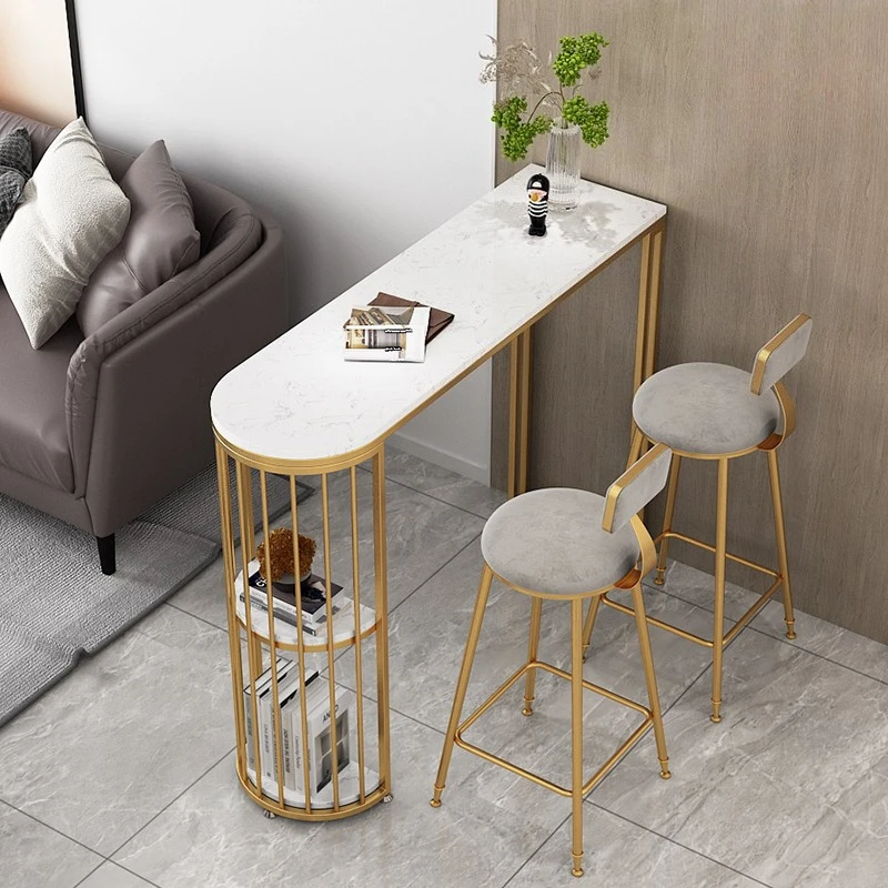 

Nordic bar table home Marble gold coffee table for living room storage sofa partition طاولات قهوة غرفة المعيشه dining furniture