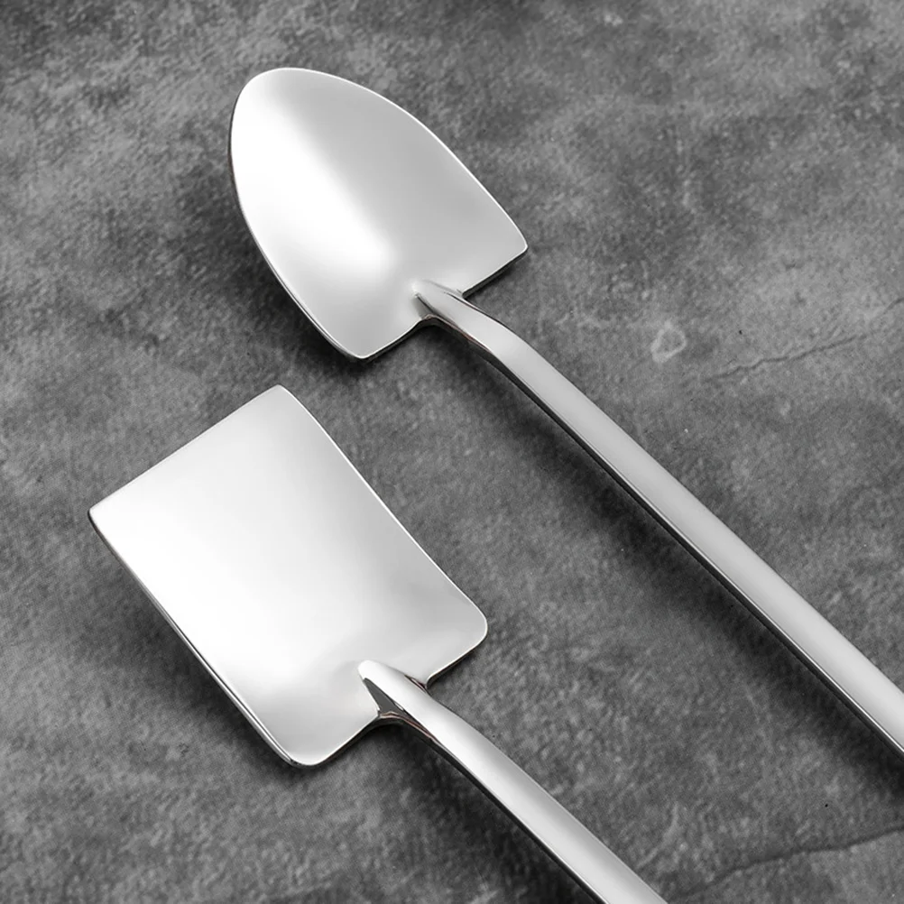 

3Pcs Stainless Steel Ice Cream Spoon Long Handle Heat Resistant Reusable Eco-Friendly Bar Kitchen Cocktail Stirring