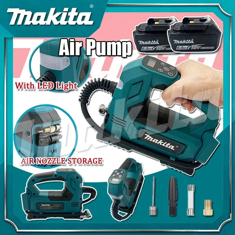 

Makita Portable Cordless Tire Inflator 18V Battery Electric Air Pump Handheld Air Compressor For Car Bicycle Tires Ball
