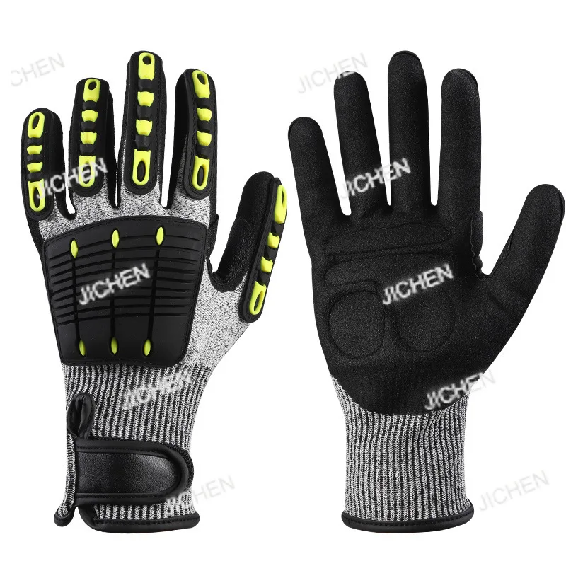 

Neu anti-collision and anti-cut safety gloves Level 5 anti-cut thickened wear-resistant anti-smashing shock absorption and impac