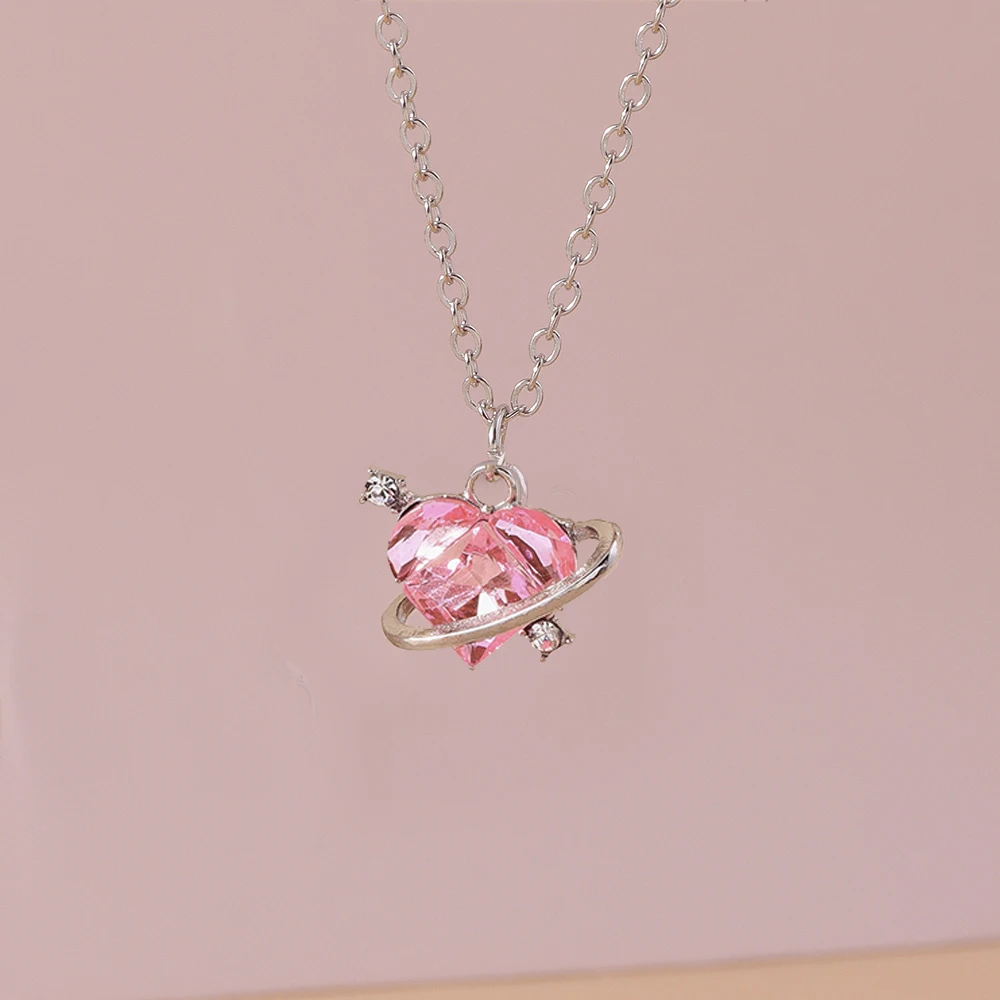 Aihua Y2K Silver Color Crystal Flower Cat Bear Butterfly Bowknot Necklace for Women Girls Delicate Necklace Jewelry Gifts view 6
