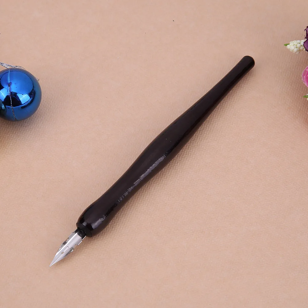 

Nib and Holder Set Pen Holders Pen Nibs Manga Dip Ink Pen Holder Calligraphy Pen Drawing Nib for Caricaturists Artists Designer